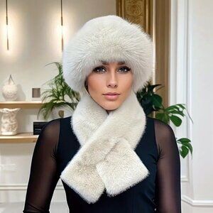 Fur Hat Scarf Set